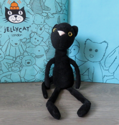 JELLYCAT LONDON RUMPLEKIN SKINNY ARMS LEGS BLACK CAT SOFT TOY
