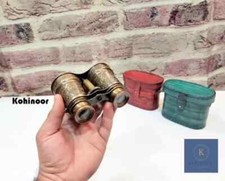 Maritime Nautical Binocular With Leather Case Engraved Opera Glasses For Decor