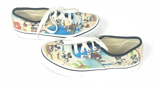 Vans Disney Authentic Mickey Minnie Mouse Hawaiian Themed Shoes Kids Size 3 Ebay