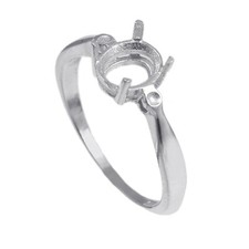 Semi Mount Ring Stone Setting Size 8X6 MM Oval Shape 925 Sterling Silver Jewelry