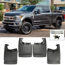 4 PCS Mud Guards Splash Flaps For 17-22 F250 F350 Super Duty w/o Fender Flare