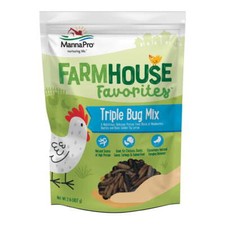 Farmhouse Favorites Chicken Treats - Triple Bug Mix - 1 Bag - 2lb