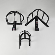 3 Porte-Trense Mural - Support D’Attache - Métal - Noir - Longe - Attache