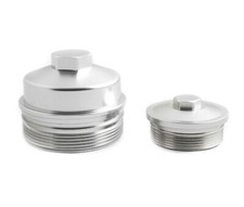 Rudys Billet Aluminum Oil Fuel Filter Caps For 2003-07 Ford 6.0l Powerstroke