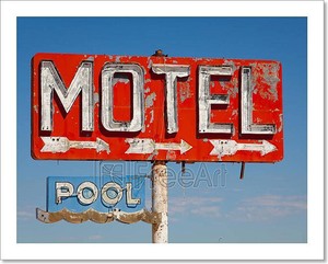 Vintage Neon Motel Sign Art Print Home Decor Wall Art Poster F Ebay