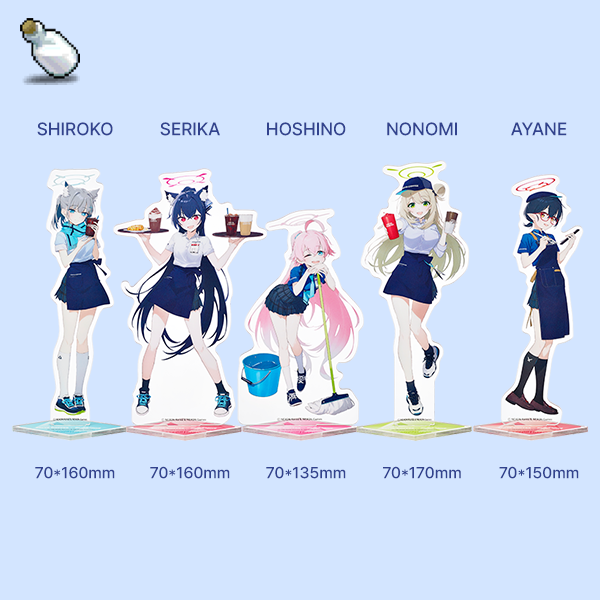 ABYDOS Blue Archive Ediya Collaboration Acrylic Figure SET | eBay