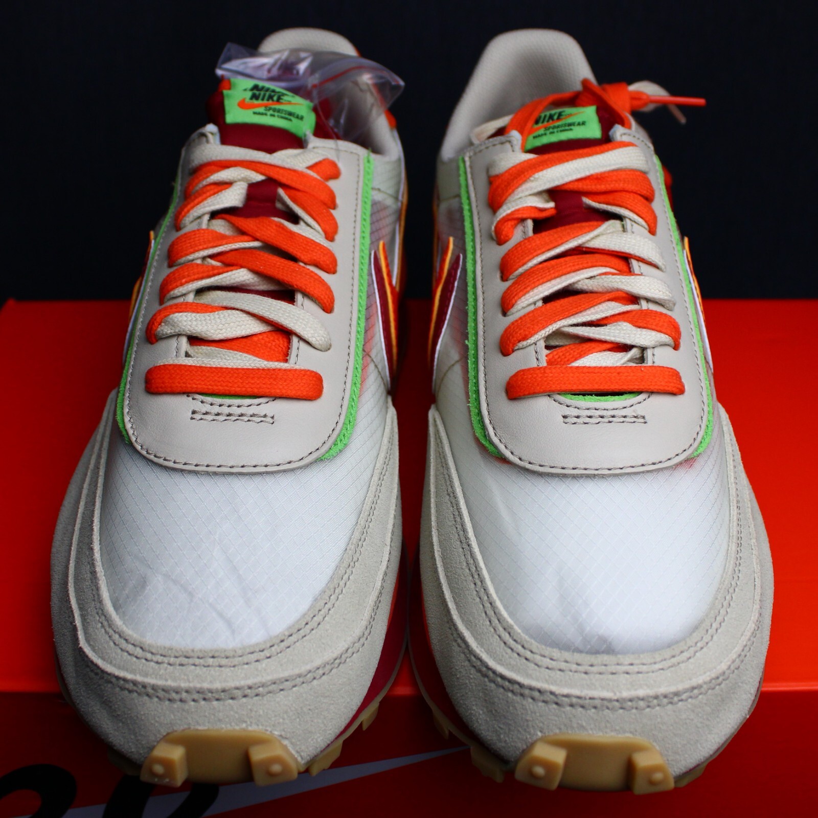 SACAI X NIKE Nike LDWaffle x sacai x CLOT ""Kiss of Death Net Orange Blaze"" DH1347 100