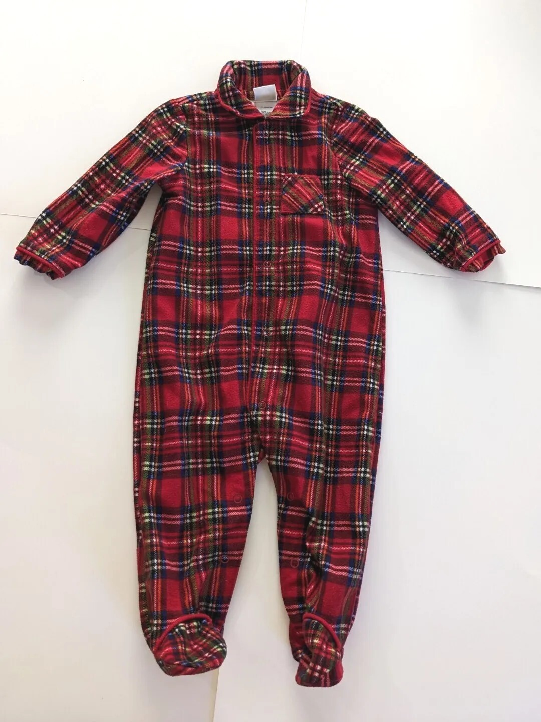 Little Me Plaid Red Sleeper 9 Months ~Great For The Holidays!~