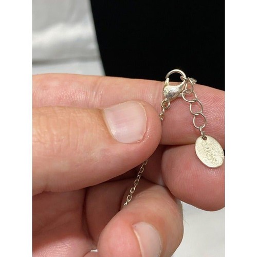 Claire’s Heart Key Pendant Necklace Women’s Silver Faux Stones 11.5” Long Closed - Bild 10 von 11