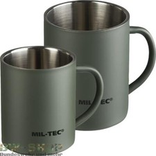 MILIT&Auml;R TRINKBECHER INSULATED 300ml / 450ml EDELSTAHL ARMY OUTDOOR BECHER TASSE