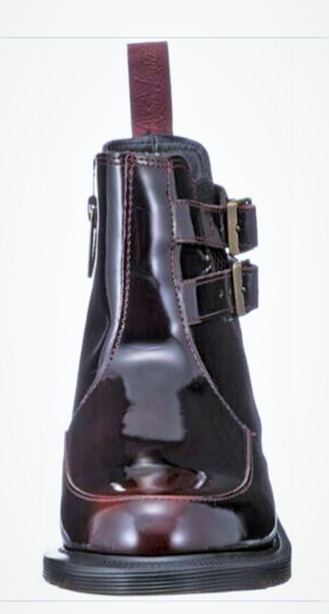 Dr Martens FLORA II Cherry Arcadia Leather Boots US Women 10