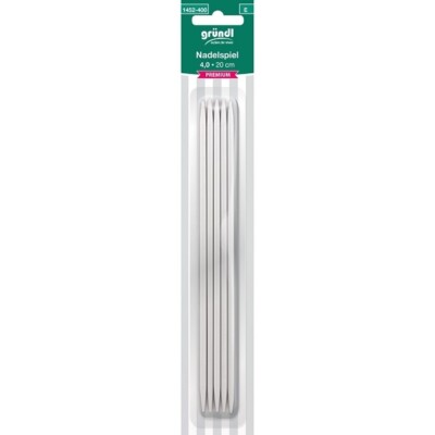 GRÜNDL NADELSPIEL PREMIUM 4,0 mm 20 cm STRICKNADELN