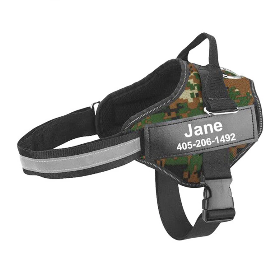 Dog Harness NO PULL Reflective Breathable Adjustable Vest ID Custom Outdoor Walk