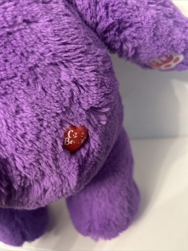 SHARE BEAR Purple Care Bears BUILD A BEAR WORKSHOP BAB plush 19" Lollipop heart - Picture 5 of 5