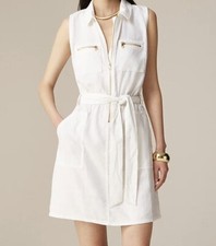 J.Crew Zip-front linen-blend dress NWT Size 0