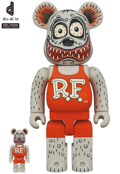 BE@RBRICK RAT FINK GRAY Ver. 100% & 400% MEDICOM TOY Bearbrick kaws BASQUIAT