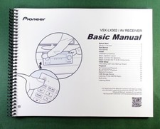 Pioneer VSX-LX302 Basic Instruction Manual: 36 Pages & Protective Covers!
