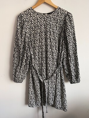 Sportsgirl Linen Dress Womens Size 12 Black Floral Long Sleeve Round Neck Tie | eBay Australia Sportsgirl Linen Dress Womens Size 12 Black Floral Long Sleeve Round Neck Tie | eBay Australia