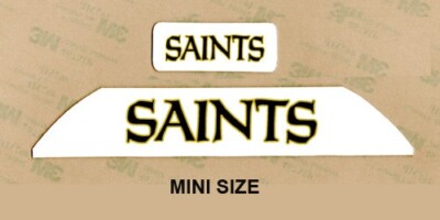 MINI New Orleans Saints Team Name Bumper Decals Riddell VSR4  20mil