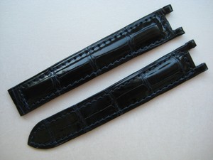 GENUINE CARTIER PASHA WATCH STRAP BAND DARK BLUE ALLIGATOR LEATHER 15 mm/14 mm | eBay