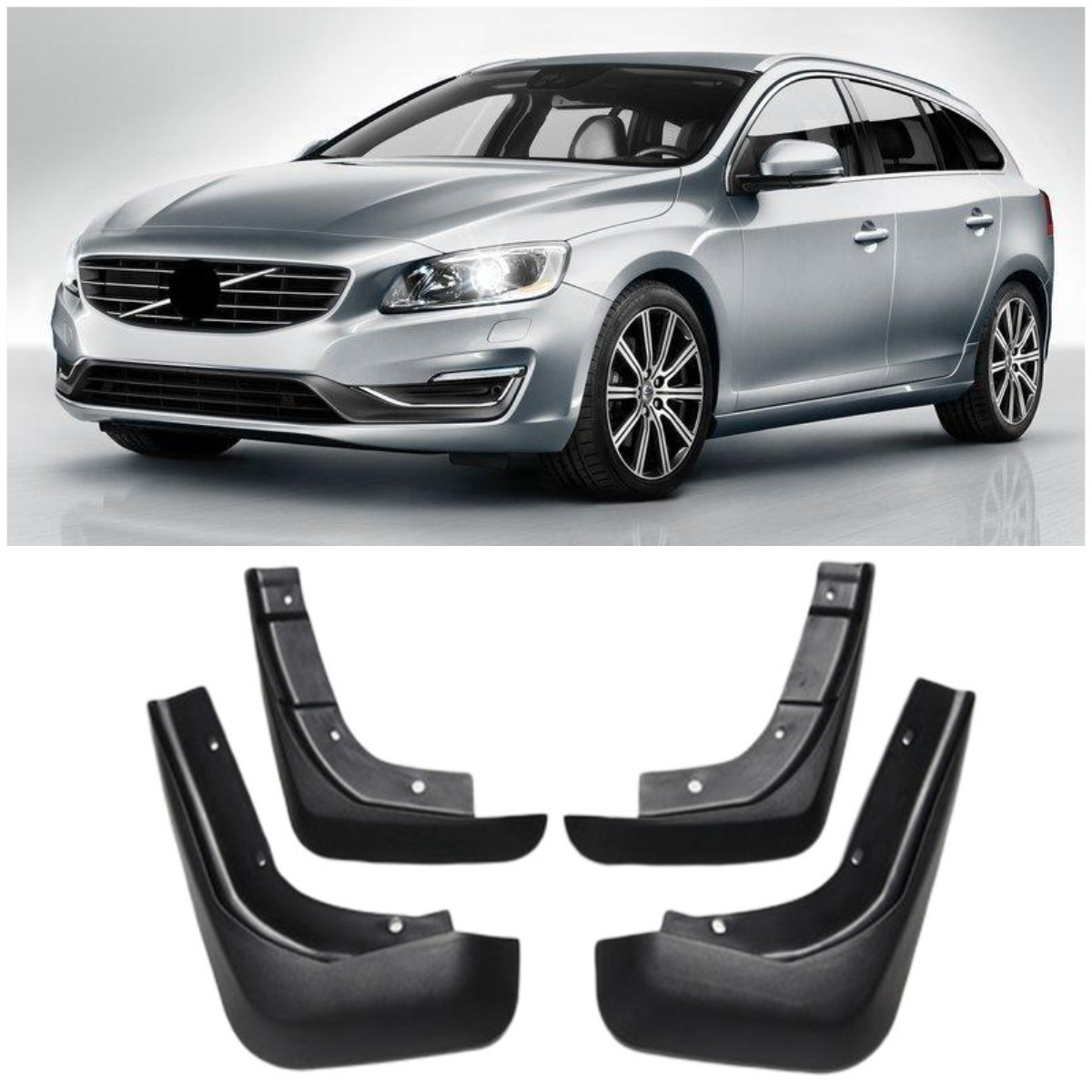 2010-2018 Volvo V60 Mud Flaps Splash Guard Mudguards-image