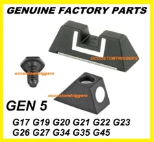 Genuine OEM Gen5 Glock Sight Polymer Fixed Rear (6.5mm) and Front for Gen 5
