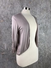Bobeau Size M Mocha Lightweight Knit Cover Up Cardigan Made in USA NEW