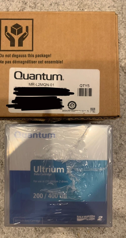 5x Quantum MR-L2MQN-01 Ultrium Data Cartridges For LTO Ultrium 2 Drives 200/400G - Image 4 of 4