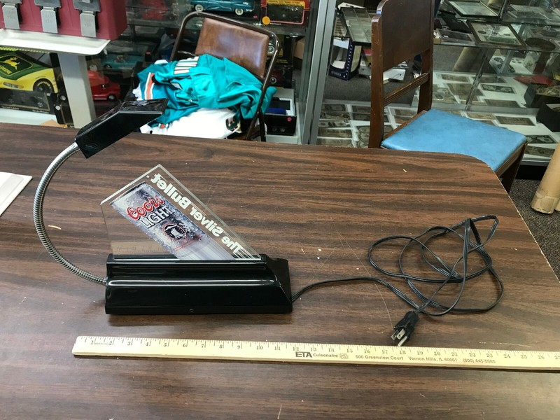 1995 coors silver bullet cash register/table lamp works