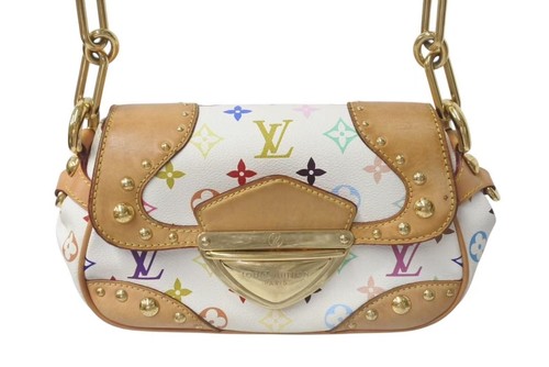 Louis Vuitton Takashi Murakami Y2K Rainbow Monogram Marilyn Shoulder Bag White - Picture 2 of 9