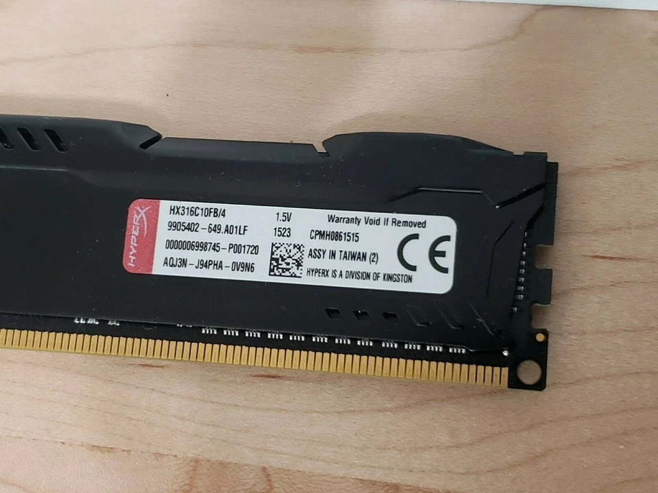  HyperX HX316C10FB/4 Kingston HyperX FURY 4GB 1600MHz DDR3 CL10 DIMM  - Image 2 of 4