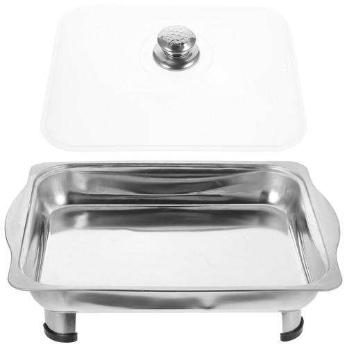 Stainless Steel Dinner Plate Buffet Server Dish Serving Holder for