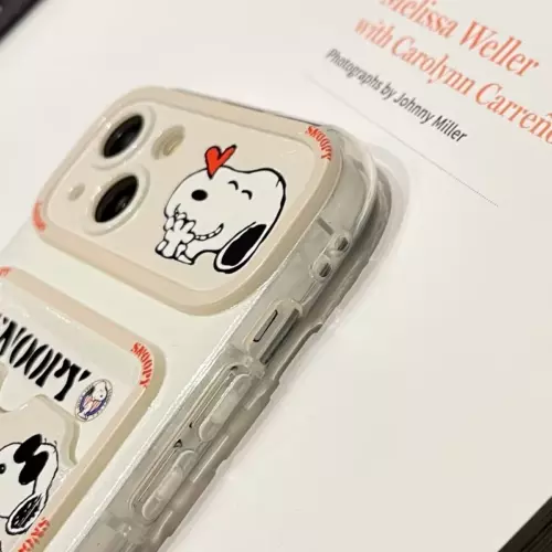 Cartoon Phone case Peanut Snoopy+card pocket+lanyard for iPhone 16 12 11 Pro Max - Picture 11 of 15
