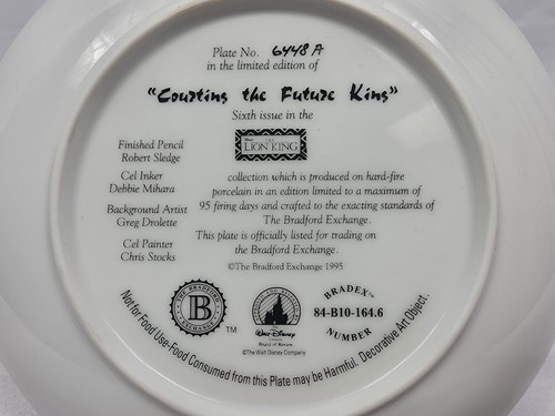 Disney The Lion King Courting The Future King Bradford Exchange Plate 6 - Picture 4 of 8