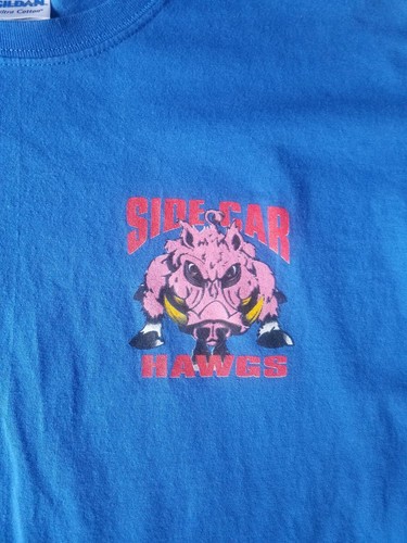 Men's SIDE CAR HAWGS Graphic Print Blue T-shirt sz. Large from Memphis,TN - Picture 5 of 6