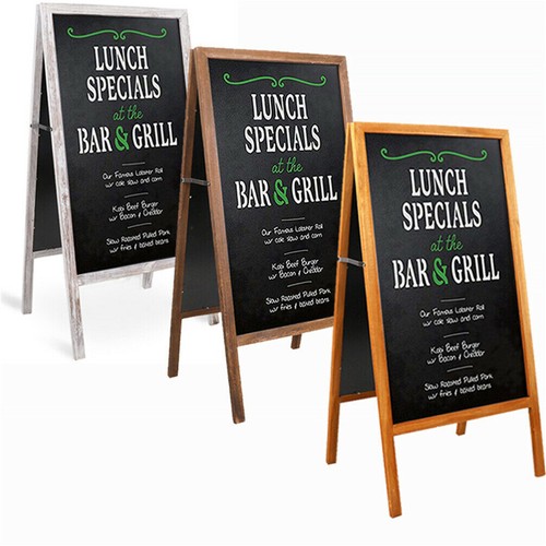 Magnetic/LED A-Frame Chalkboard Extra Large Free Standing Sign Chalkboard Easel - Picture 9 of 36