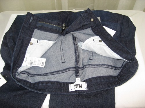 NWT PAIGE Womens DENIM Jeans Mid-Rise Kylie Crop w/Roll Up Size 30 Tonal Duncan - Picture 10 of 12
