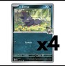 4x N's Zorua - 136/217 - ME: Ascended Heroes (ASC) Pokemon Playset x4