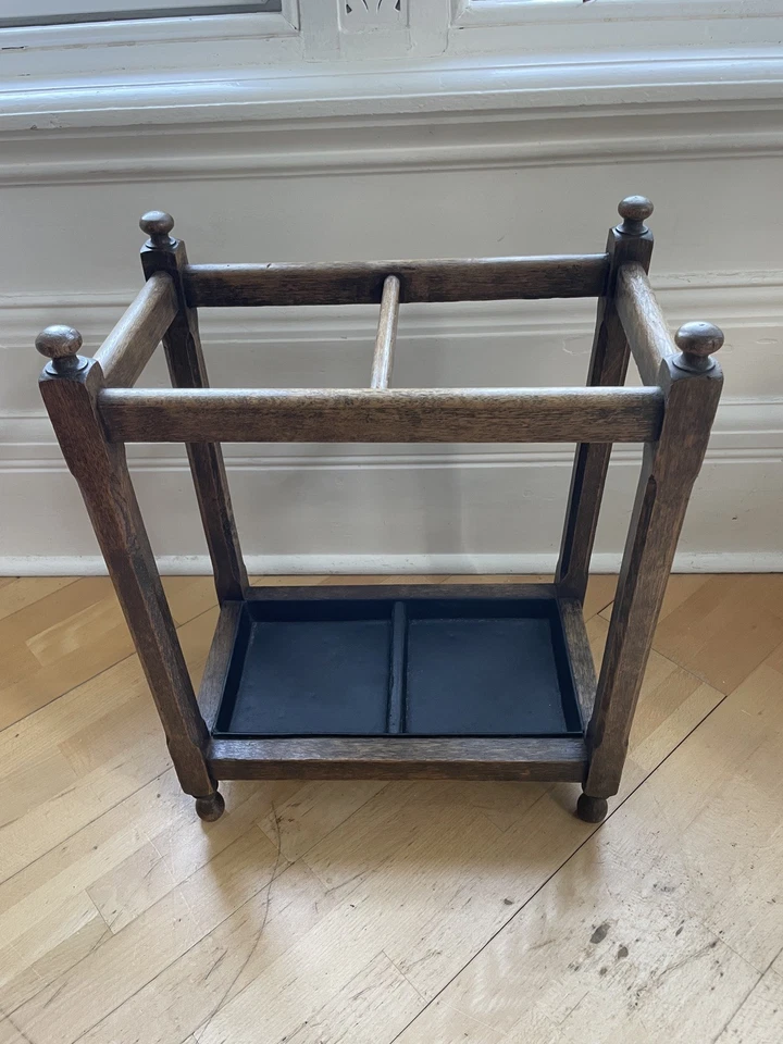  Soporte para paraguas o palo, madera dura, antiguo Foto 2 de 4