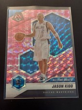 2020-21 Mosaic Basketball Jason Kidd All-Time Greats Camo Pink Prizm #294 Mavs