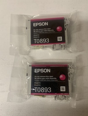 2 x Original Epson T0893 C13T08934010 Tintenpatro Magenta Stylus S21 SX100 SX105