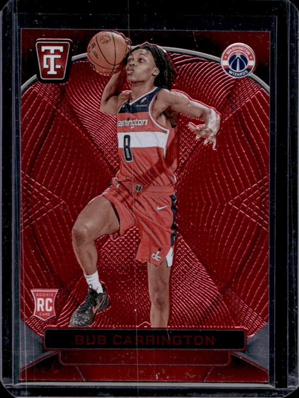 2024-25 Panini Totally Certified Bub Carrington RC Red Mirror #/149 Wizards