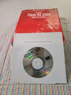 Macromedia Flash MX Vintage Software Hands On Training Manual With Disc 