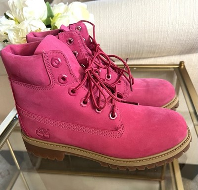 Timberland 6” Premium Waterproof Boot Dark Pink Unbuckle 50Th