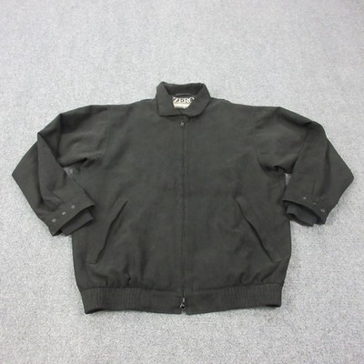 Zero Restriction Jacket Mens Large Black Full Zip Golf Windbreaker Microfiber