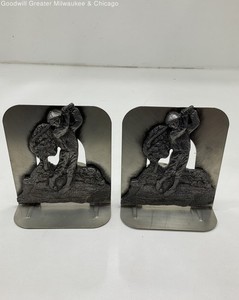 Metal Golfing Book Ends