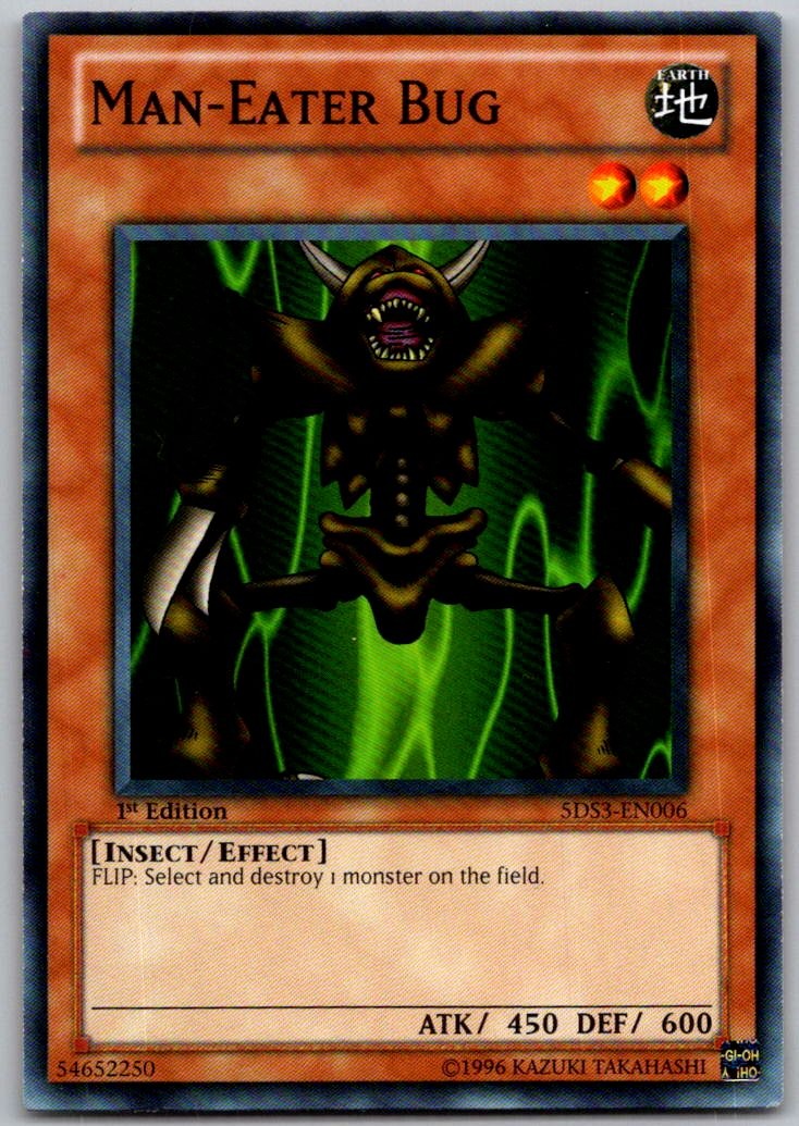 Man-Eater Bug DEM1-EN005 Common Demo Pack Yu-Gi-Oh Unlimited Moderately Played