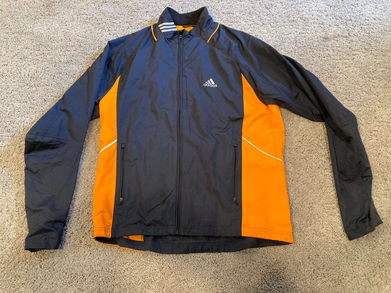 Adidas Men’s Windbreaker Jacket Lightweight Sports Coat Activewear L