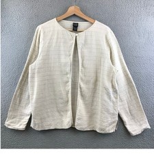 EILEEN FISHER 100% Linen Button Cardigan jack...