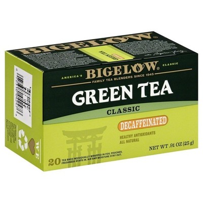 Bigelow Green Tea Decaf - 20 Per Box - (3) Boxes Total